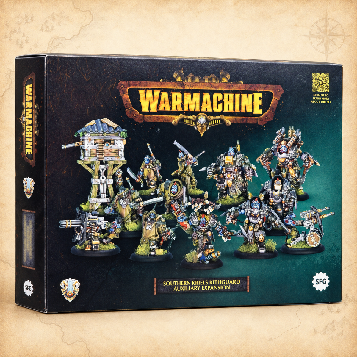 Warmachine: Southern Kriels Kithguard Auxiliary Expansion, box front