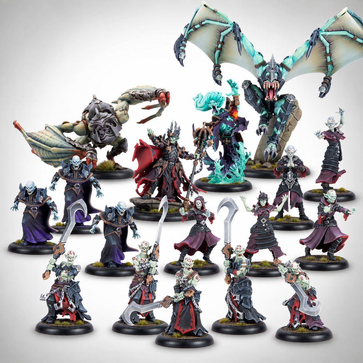 Warmachine: Dusk Fane of Nyrro Army Box, Court of Shadows, product