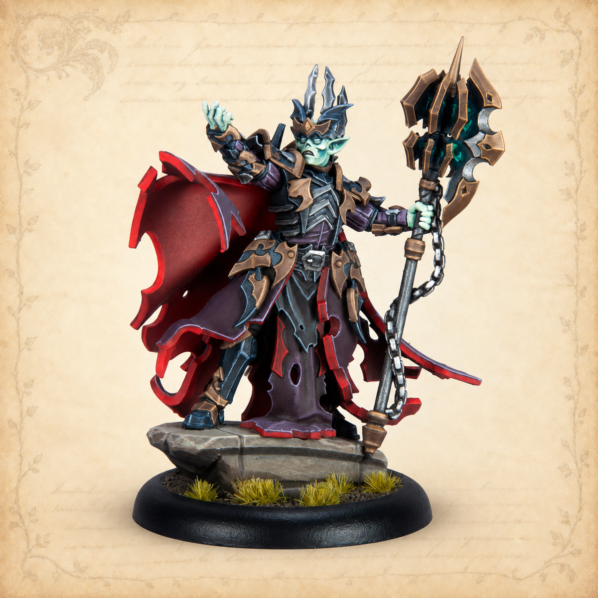 Warmachine: Dusk Fane of Nyrro Army Box, Court of Shadows, auricant