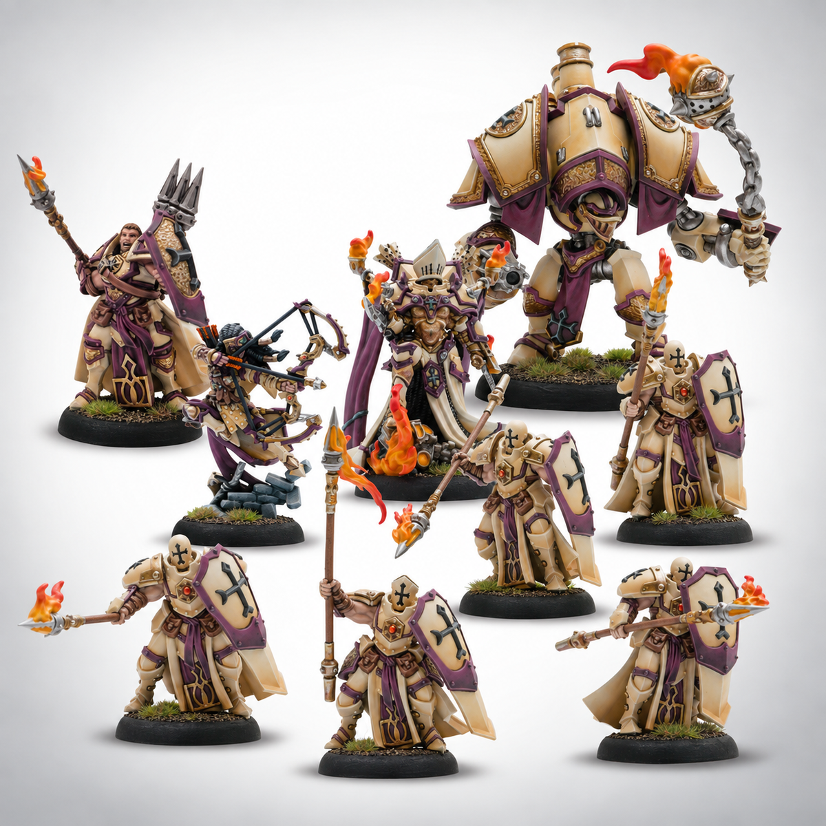 Warmachine: Protectorate of Menoth Covenant of the Flame Command Set - Defenders of the Flame, product