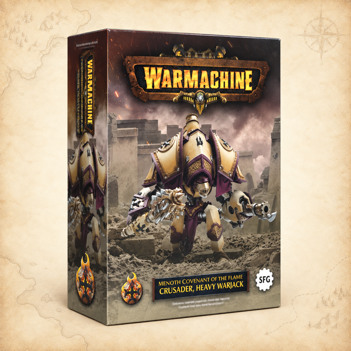 Warmachine: Protectorate of Menoth Crusader Heavy Warjack, box front
