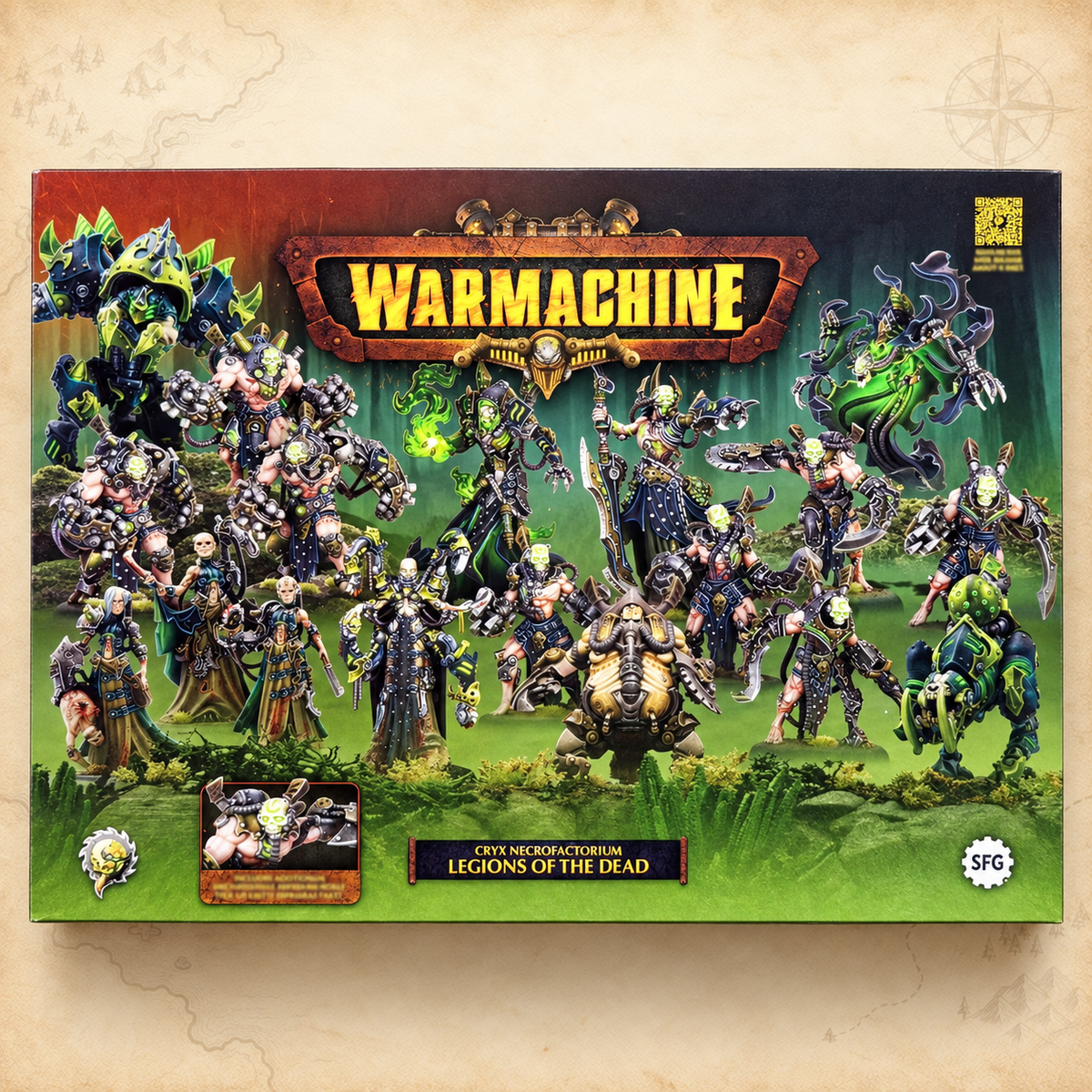 Warmachine: Cryx Necrofactorium Army Box: Legions of the Dead, box front