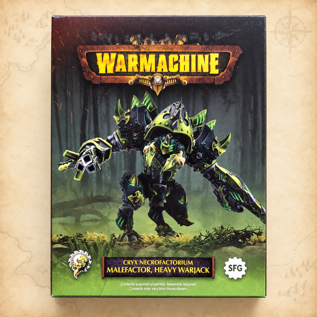 Warmachine: Cryx Necrofactorium Heavy Warjack: Malefactor, box front
