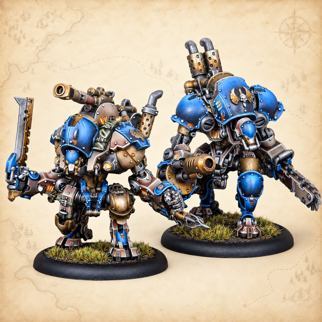 Warmachine: Cygnar Gravediggers Battlegroup Box, warjacks close up