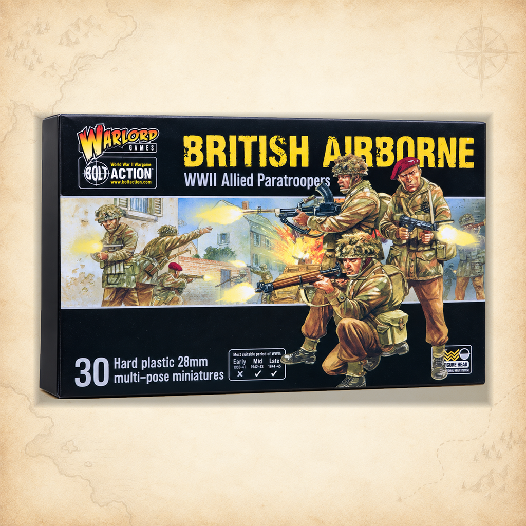 Bolt Action: British Airborne WWII Allied Paratroopers (Plastic), box front