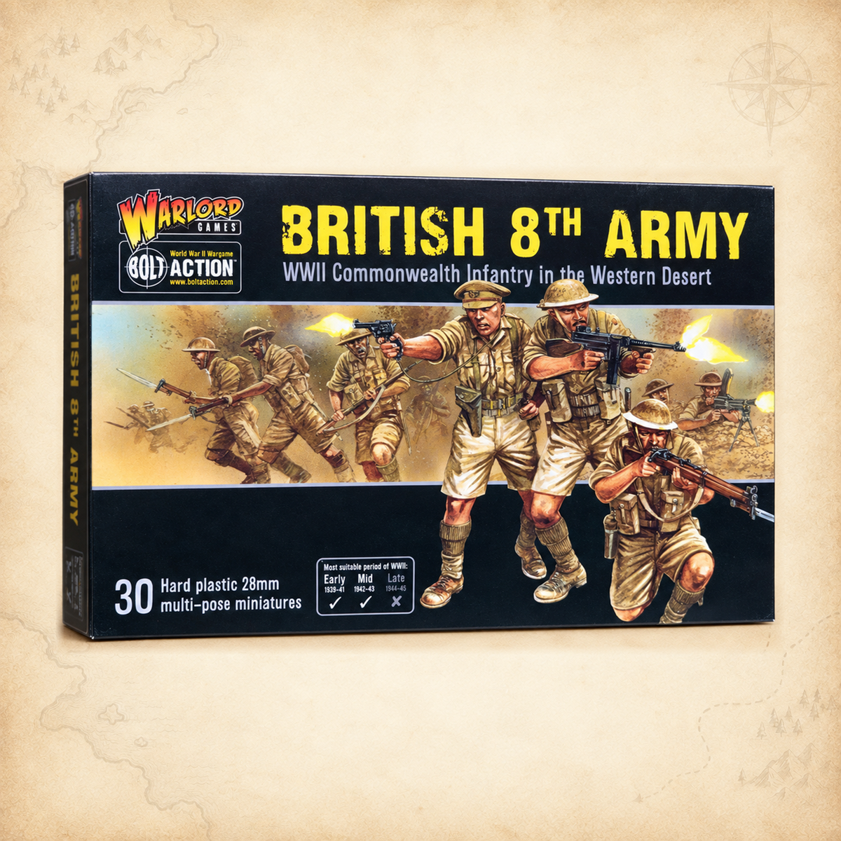 Bolt Action: 8th Army Infantry, box front