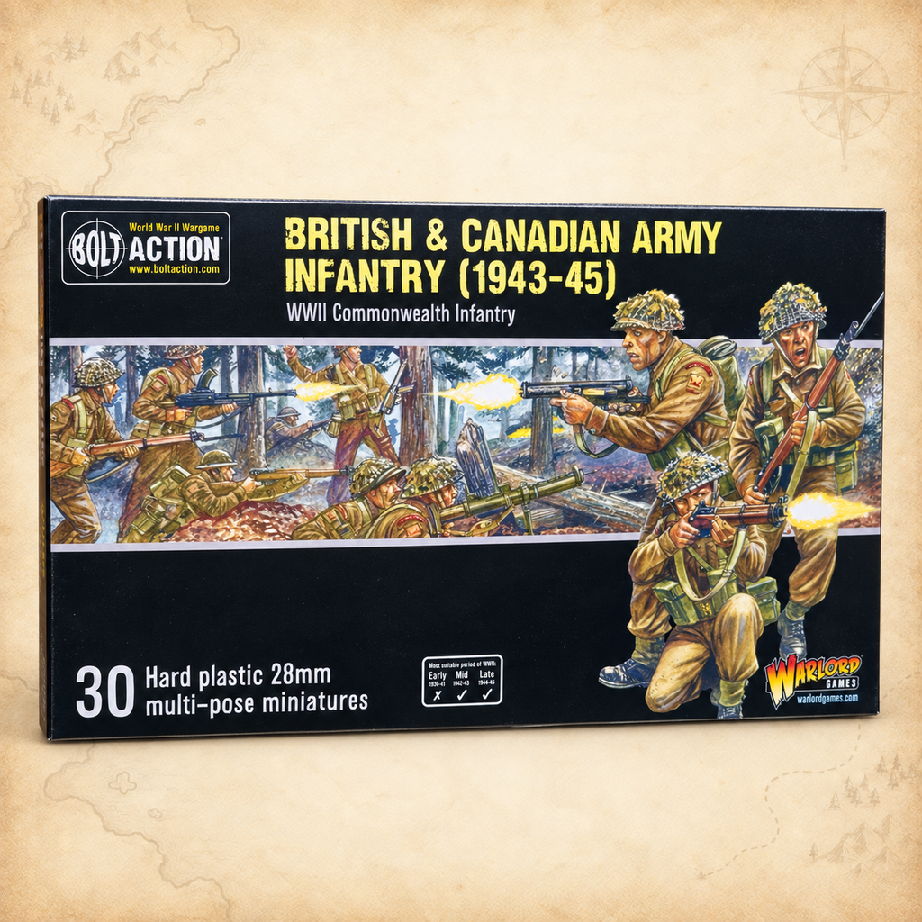 Bolt Action: British & Canadian Infantry (1943-45) (Plastic), box front