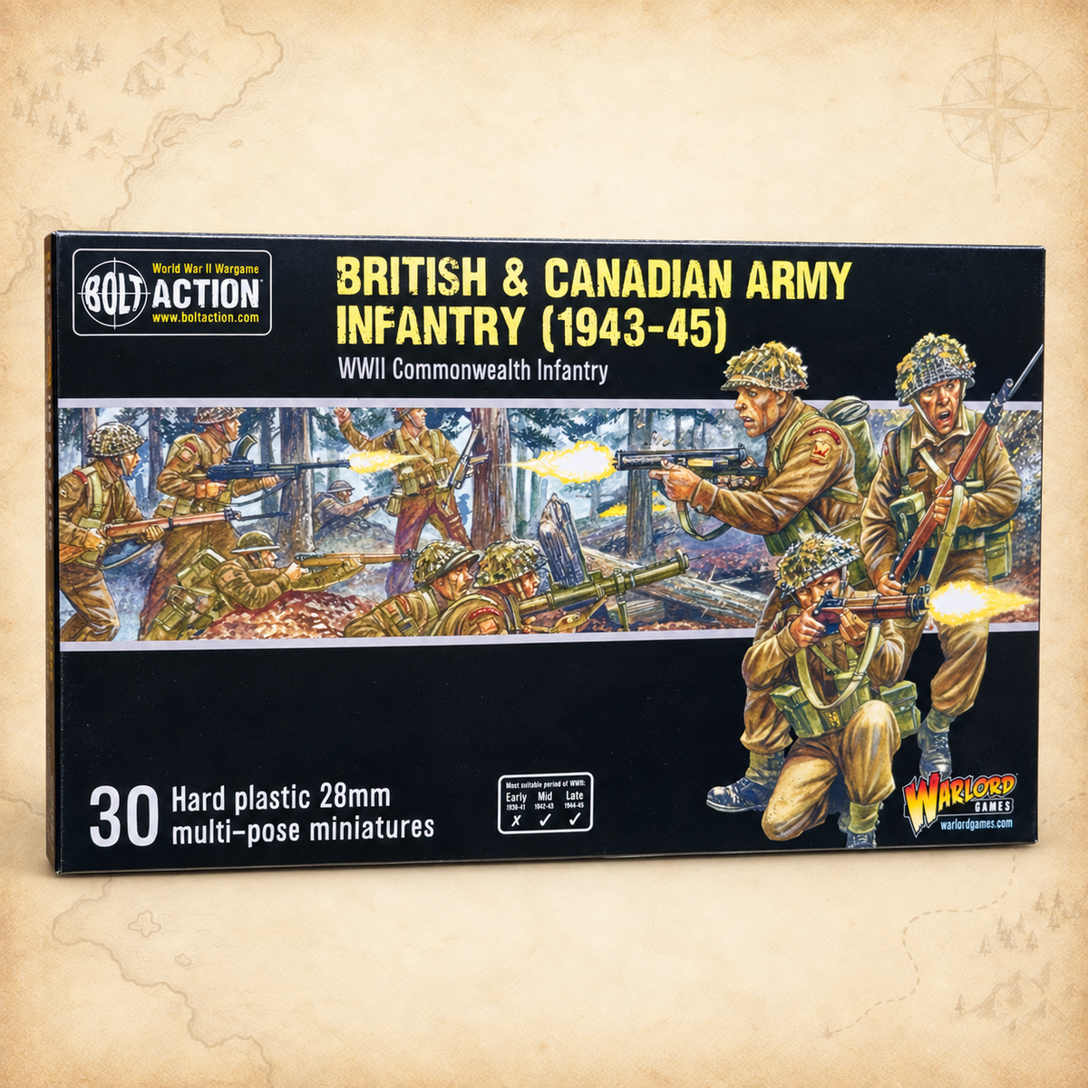 Bolt Action: British & Canadian Infantry (1943-45) (Plastic), box front