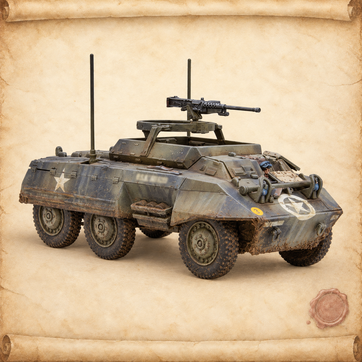 Bolt Action: M8/M20 Greyhound Scout Car (Plastic), M20 version