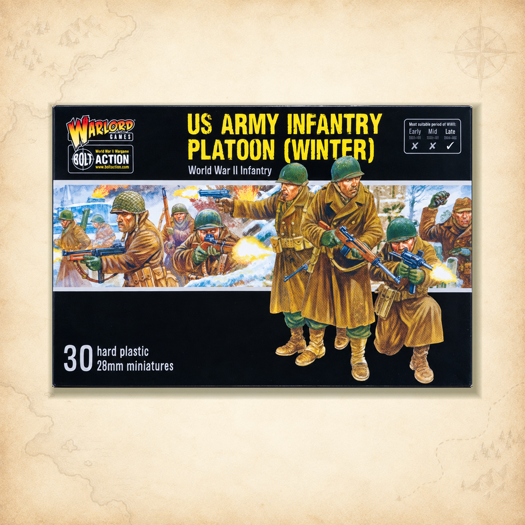 Bolt Action: US Army Infantry (Winter) Platoon, box front