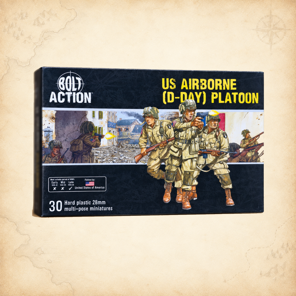 Bolt Action: US Airborne (D-Day) Platoon, box front