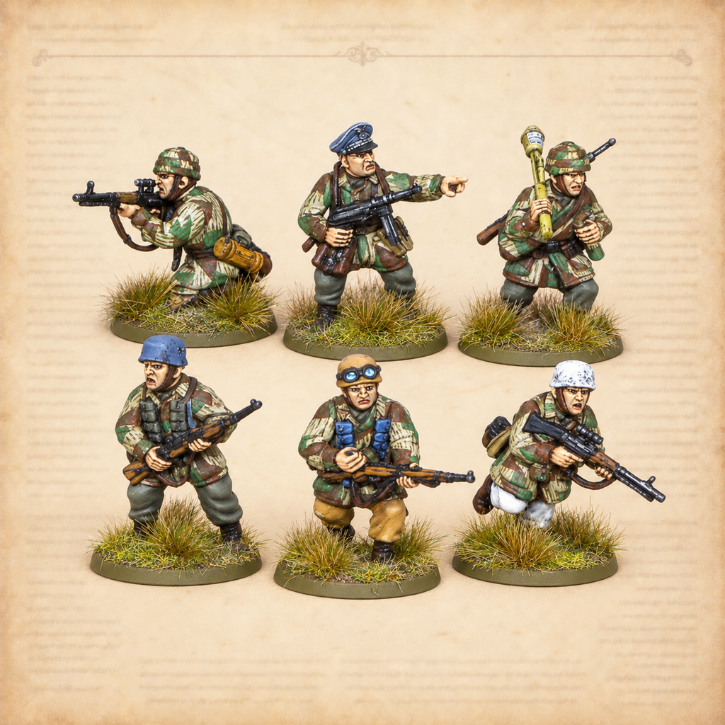 Bolt Action: Fallschirmjäger (Plastic Box), miniatures close up