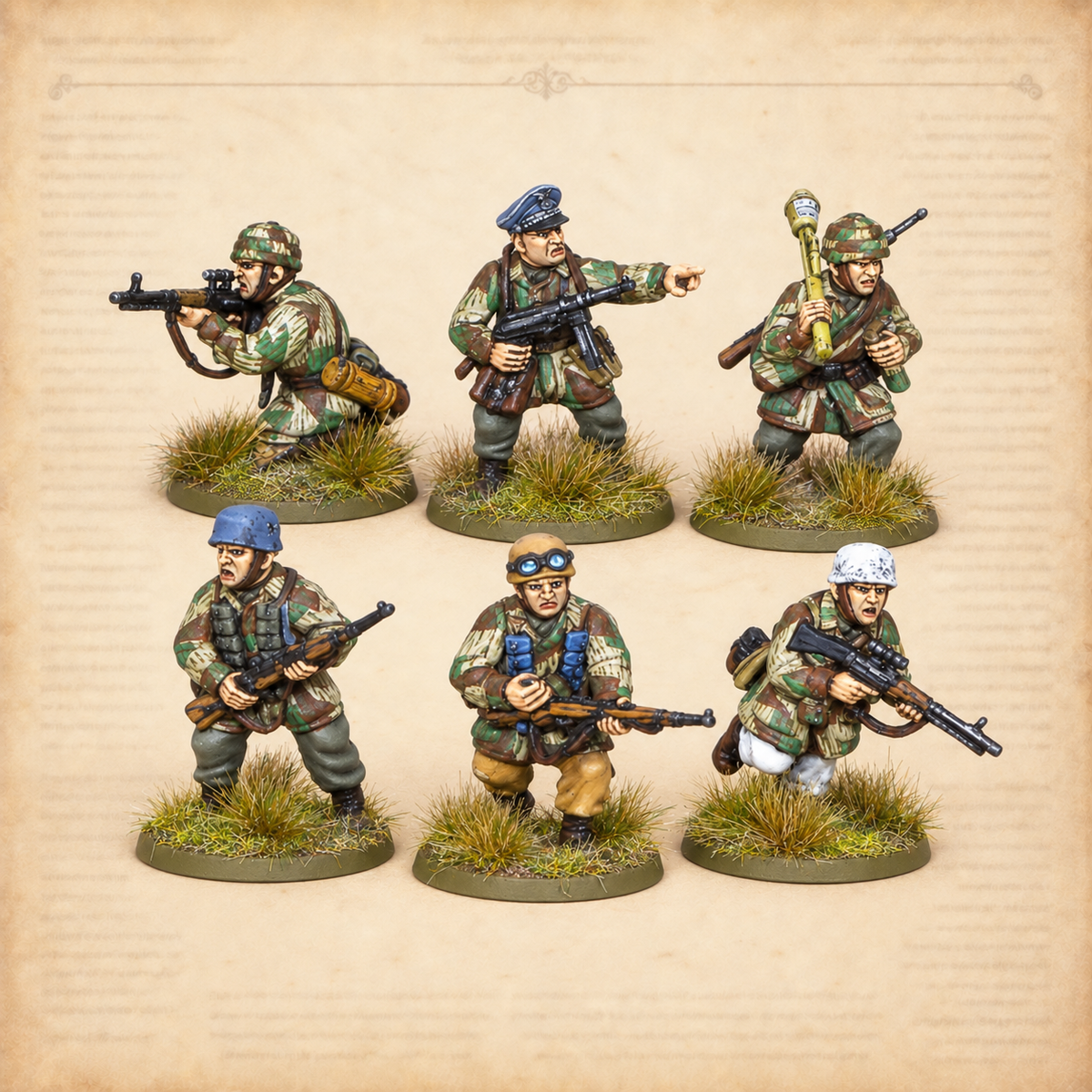 Bolt Action: Fallschirmjäger (Plastic Box), miniatures close up