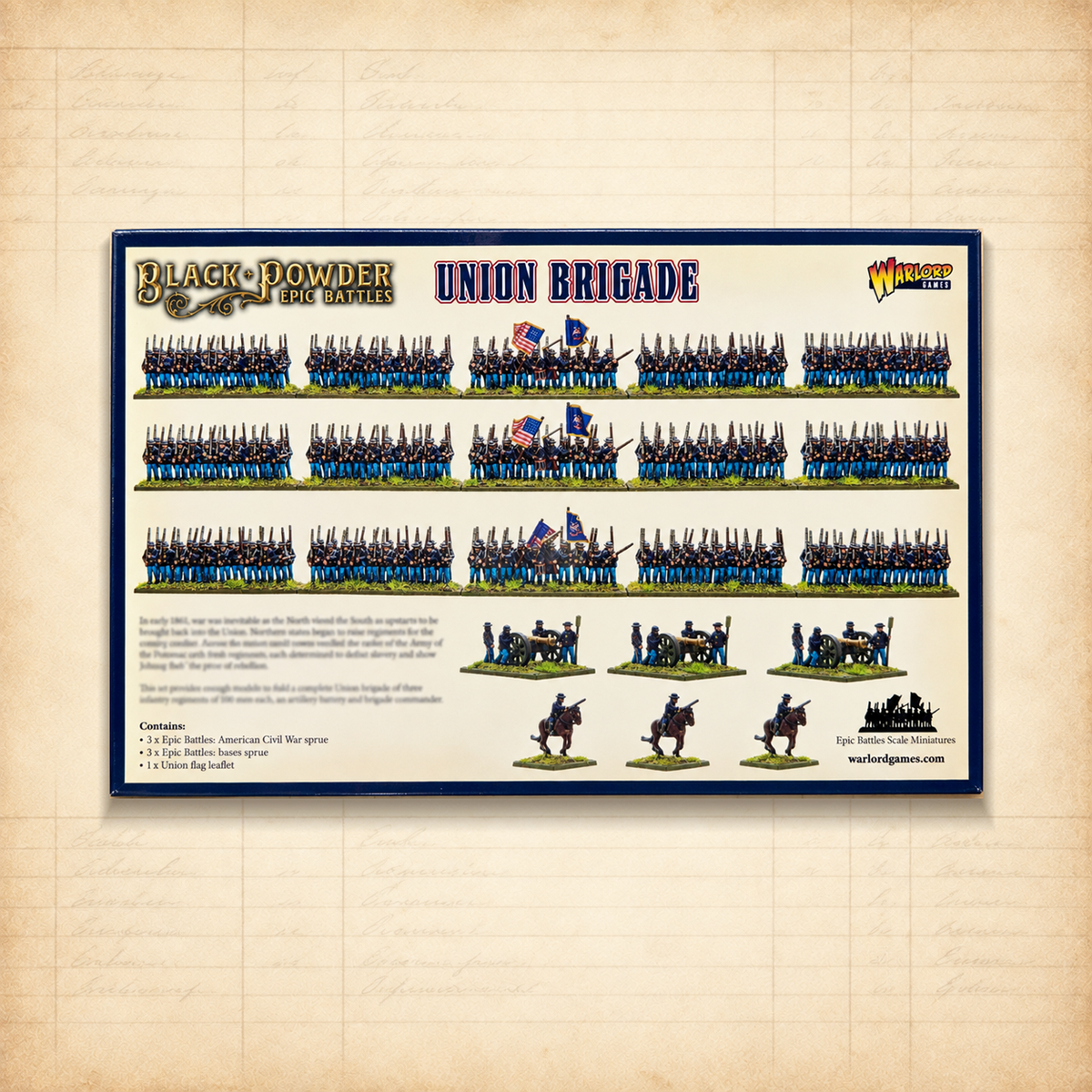 Black Powder: Epic Battles - American Civil War Union Brigade, box back