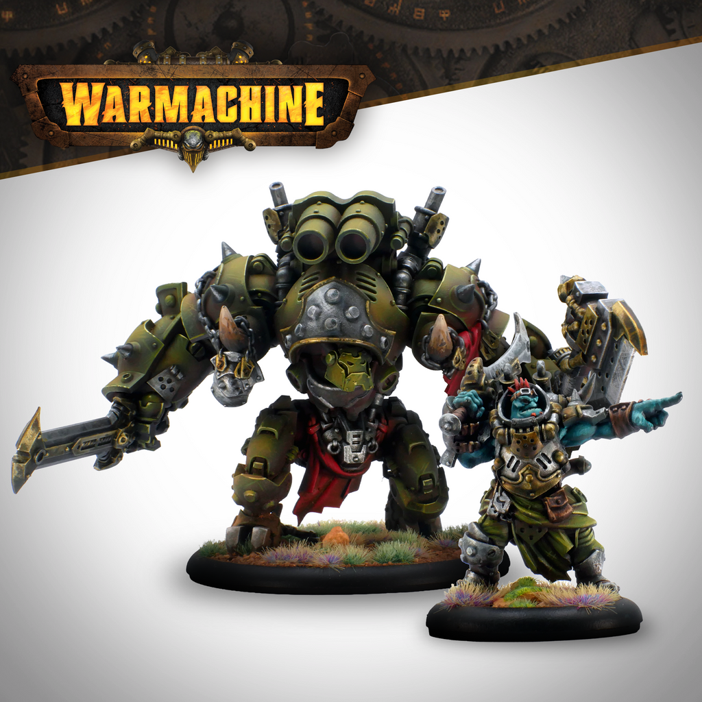 Warmachine Southern Kriels Kithguard Journeyman and Ramhead super heavy warjack miniatures