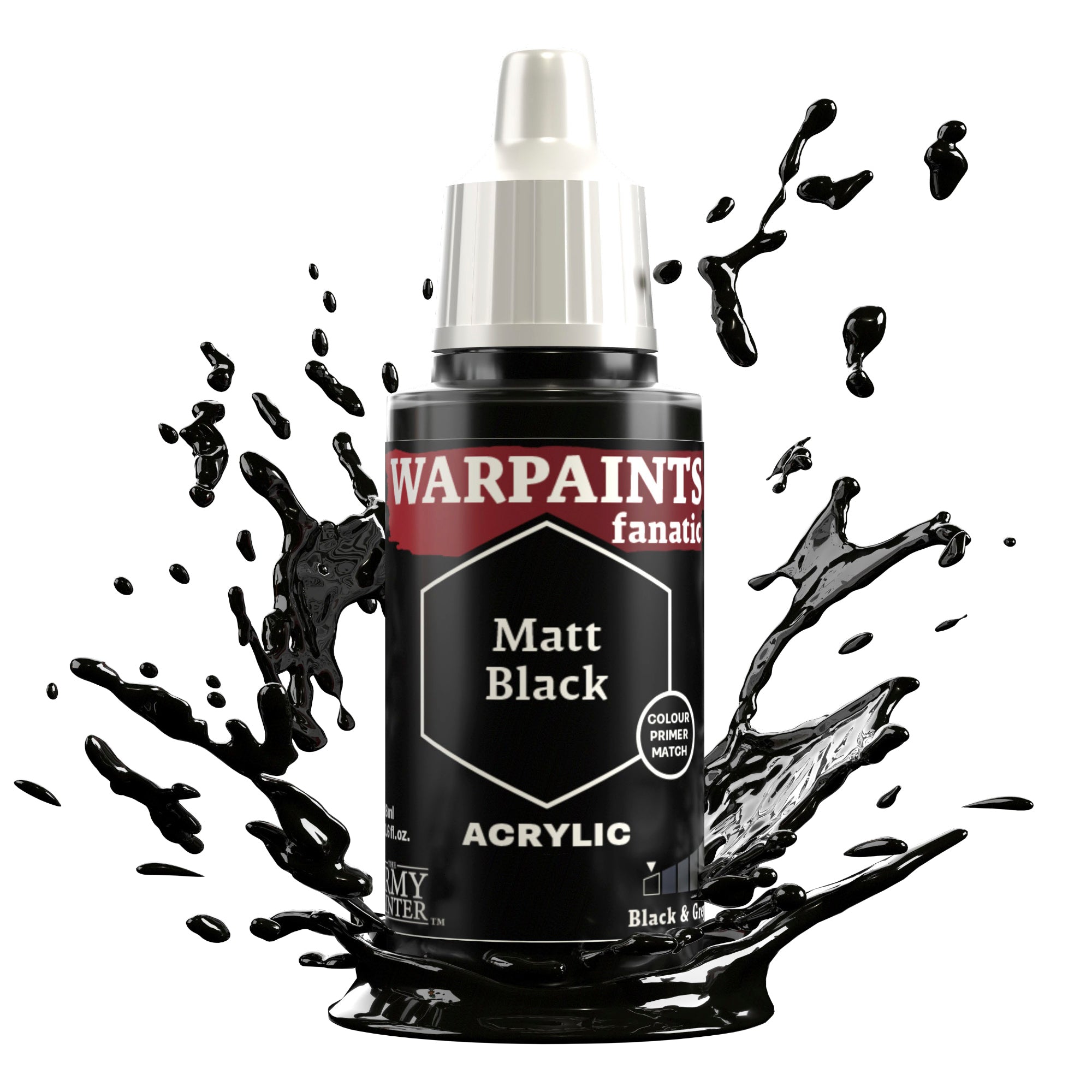 Army Painter: Warpaints Fanatic - Matt Black (18ml) - product image 2