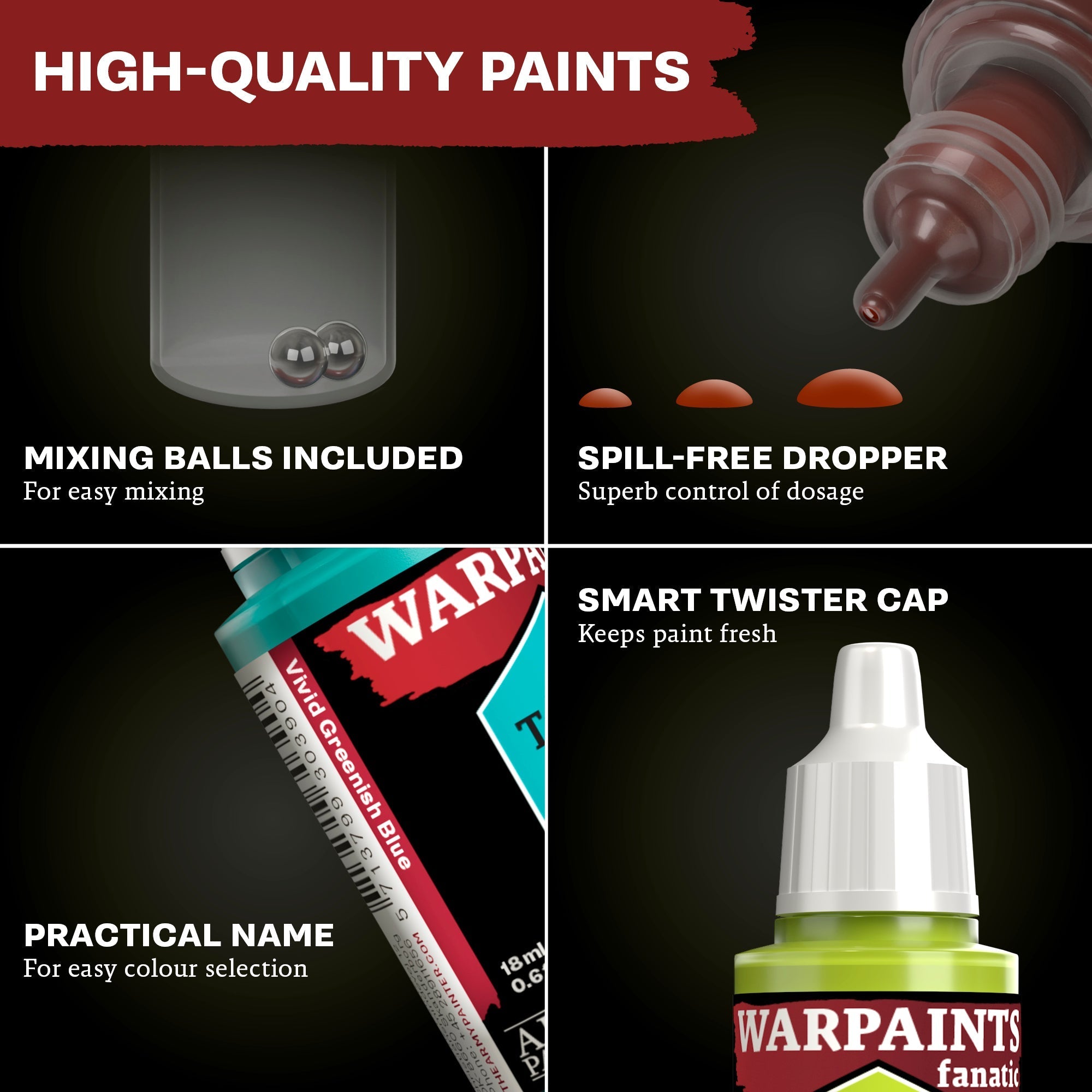 Army Painter: Warpaints Fanatic - Matt Black (18ml) - product image 4