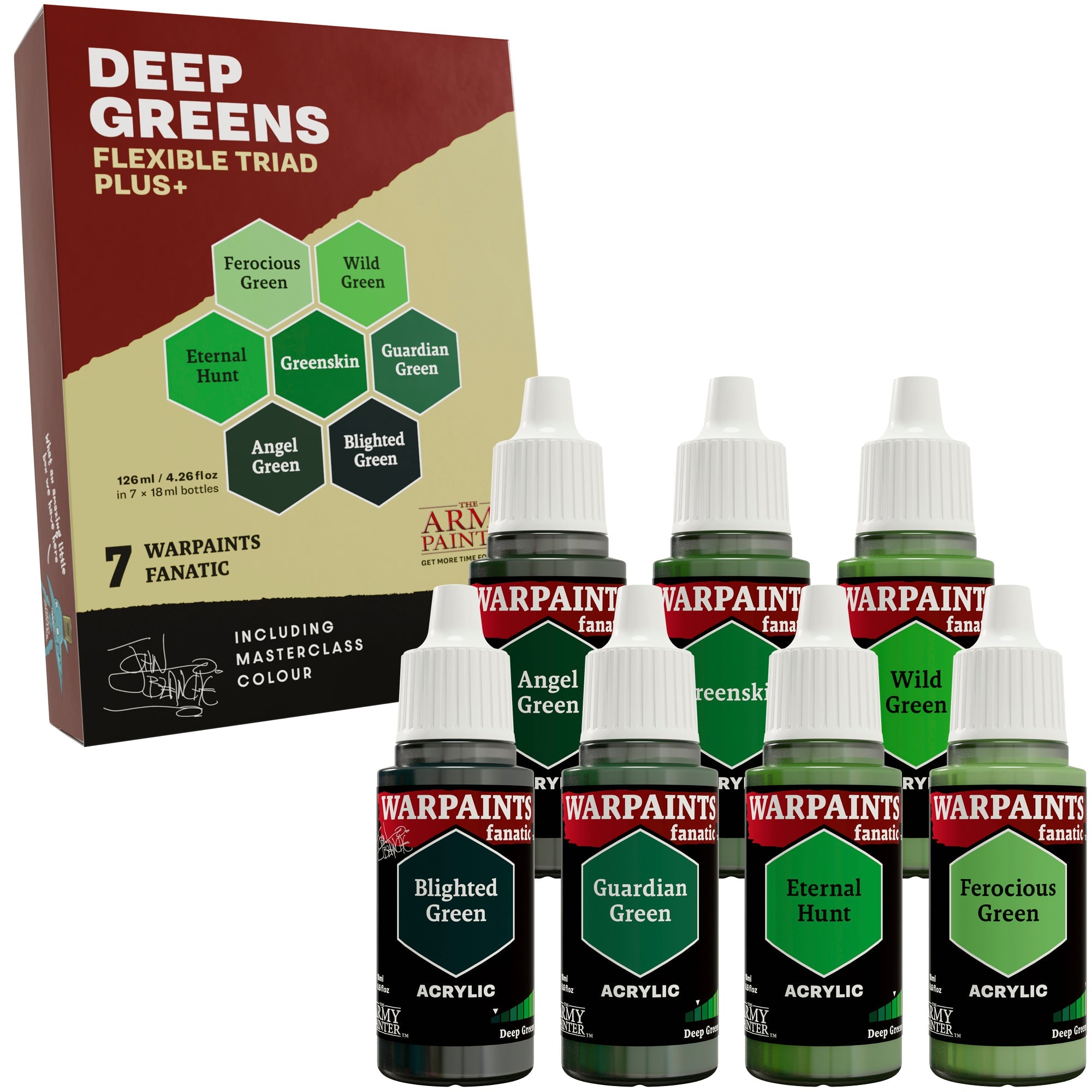 Army Painter: Warpaints Fanatic Flexible Triad PLUS+ - Deep Greens Set - product image 2