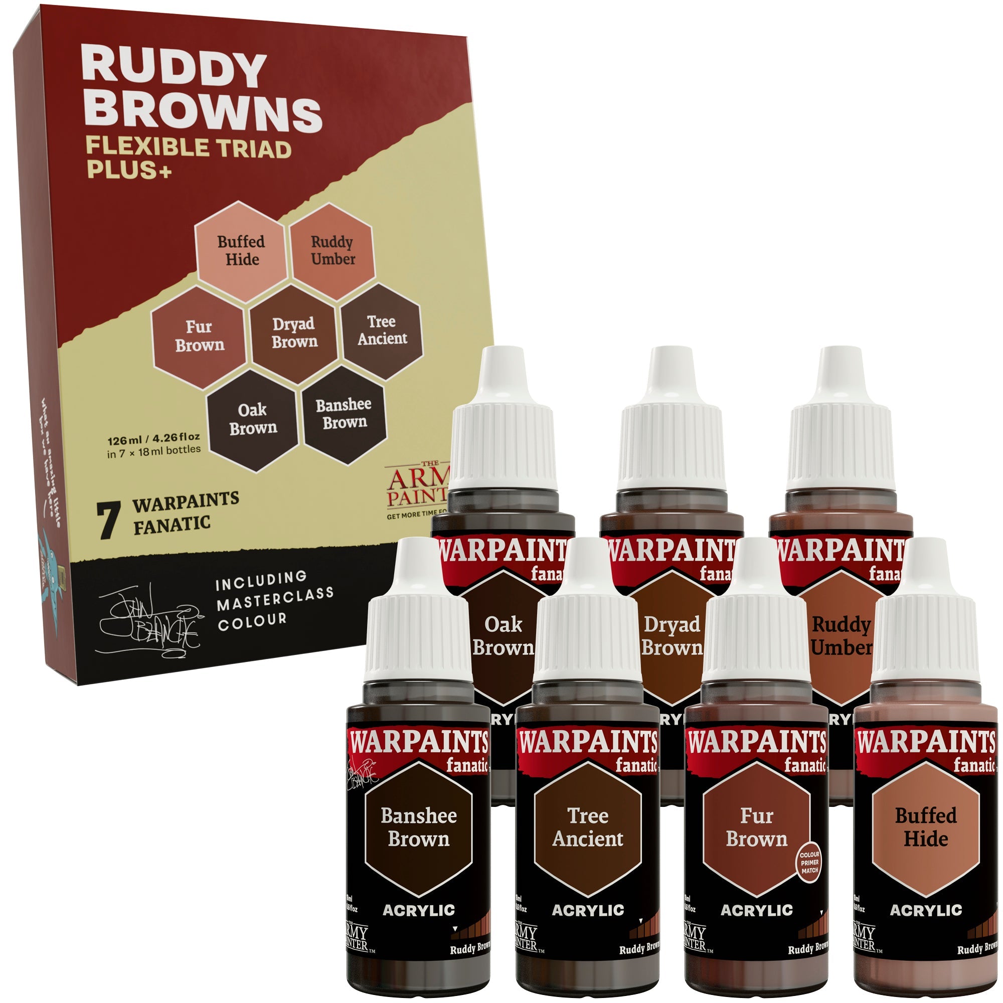 Army Painter: Warpaints Fanatic Flexible Triad PLUS+ - Ruddy Browns Set - product image 2