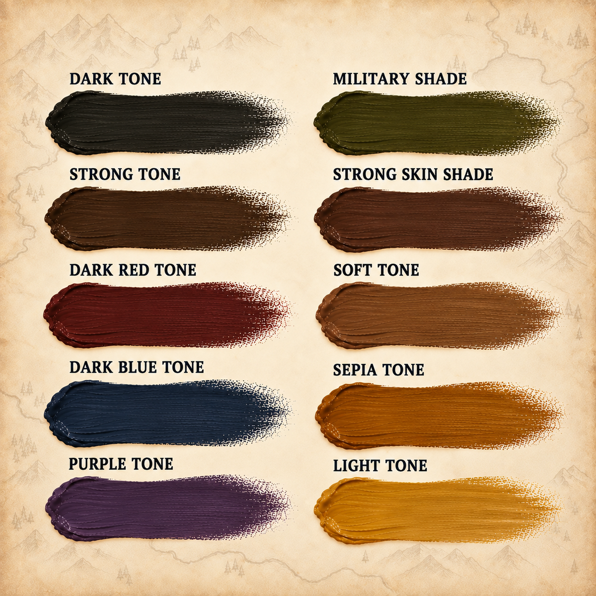 Army Painter: Warpaints Fanatic Washes Paint Set, colour swatches