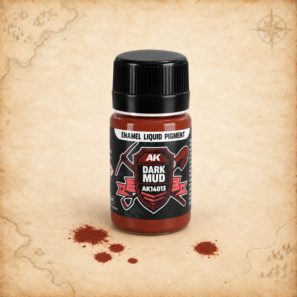 AK Interactive: Enamel Liquid Pigment Dark Mud - 35ml, alternate view