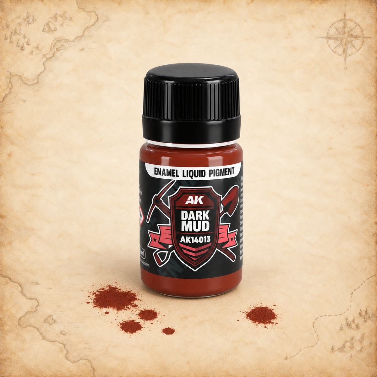AK Interactive: Enamel Liquid Pigment Dark Mud - 35ml, alternate view