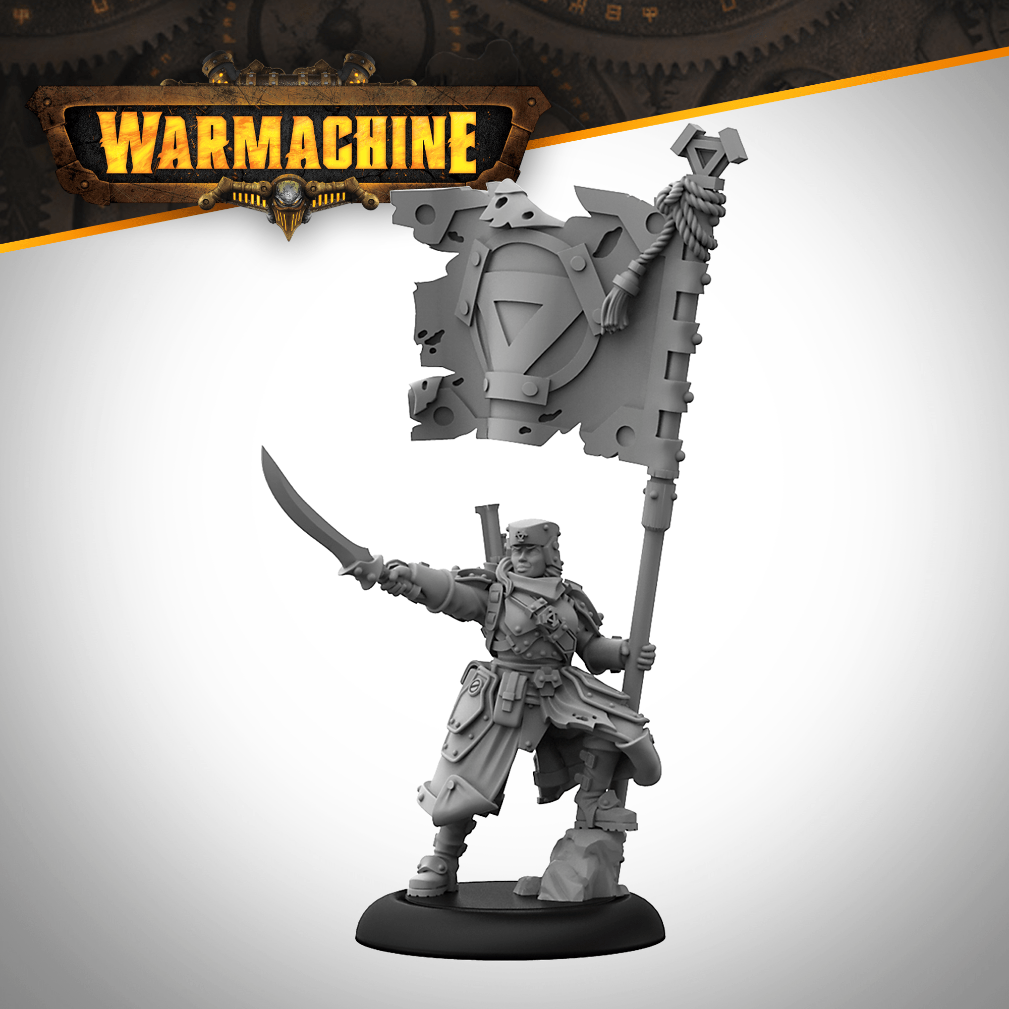 Warmachine: Winter Korps Infantry Standard Bearer Variant