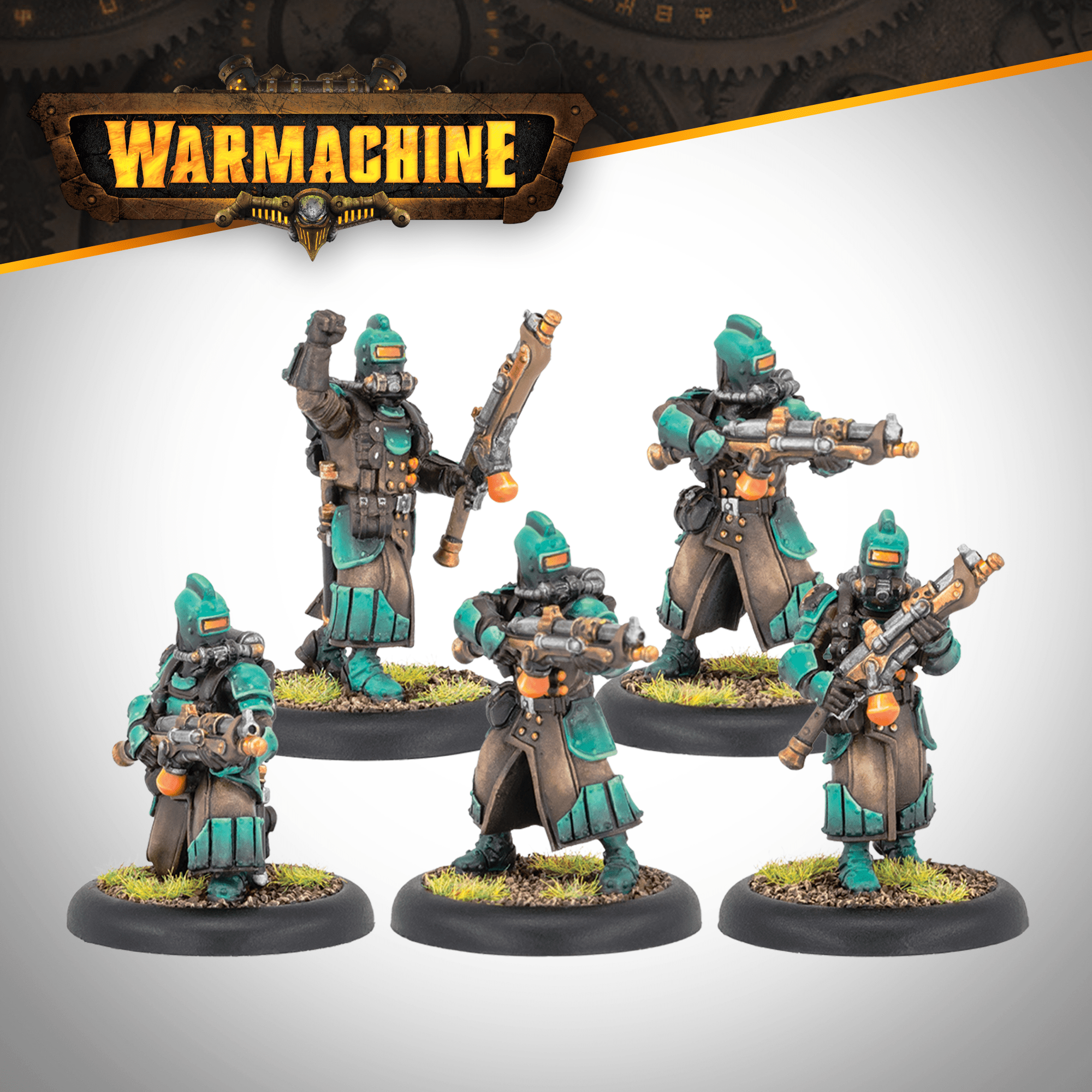 Warmachine: Crucible Guard Infantry and Officer & Standard Bearer