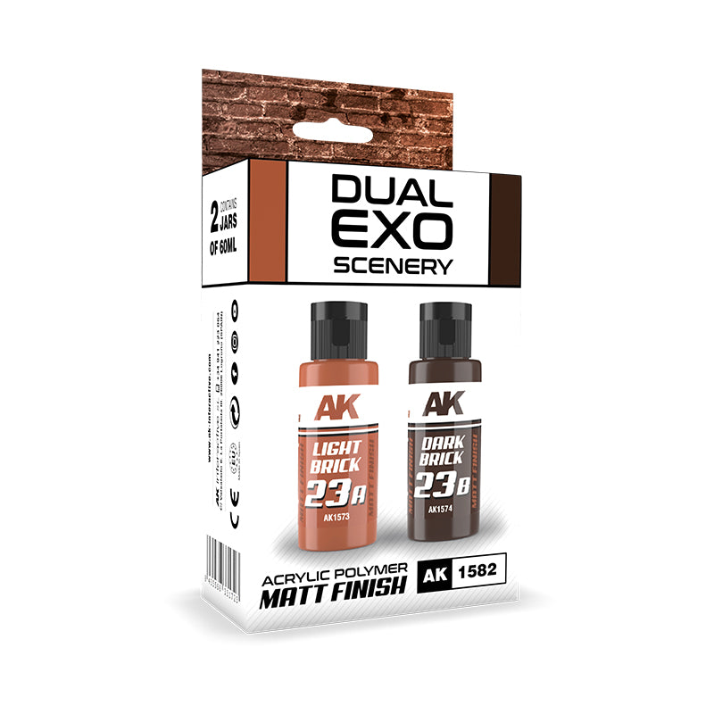 AK Interactive: Light Brick & Dark Brick Dual Exo Paint Set