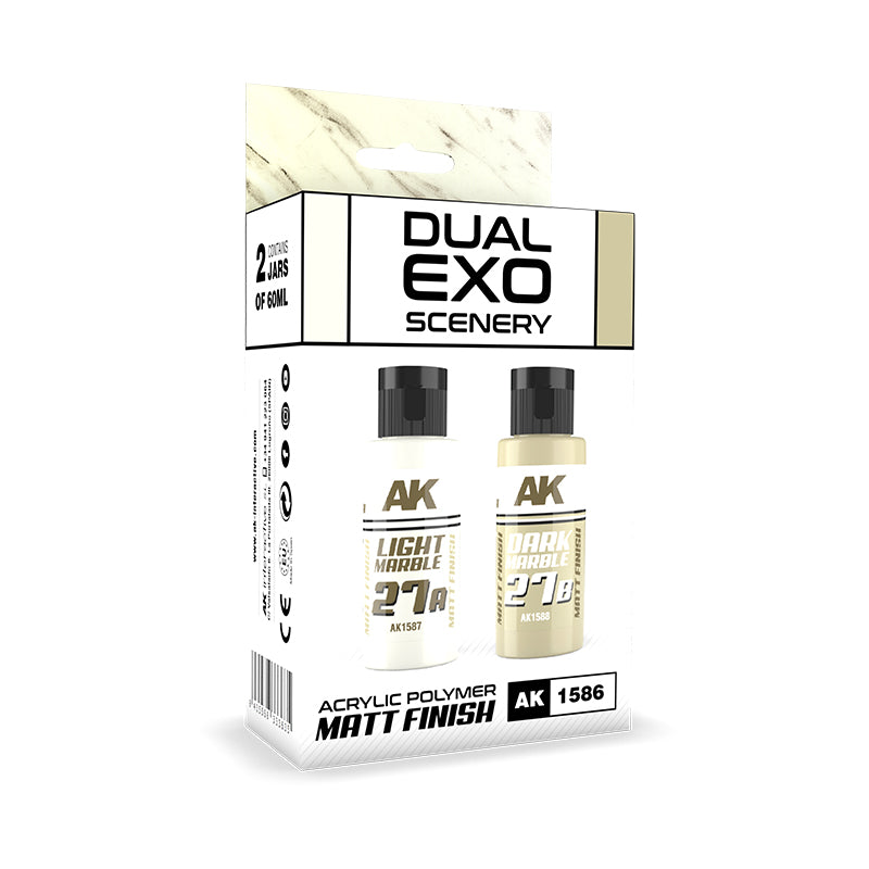 AK Interactive: Light Marble & Dark Marble Dual Exo Paint Set