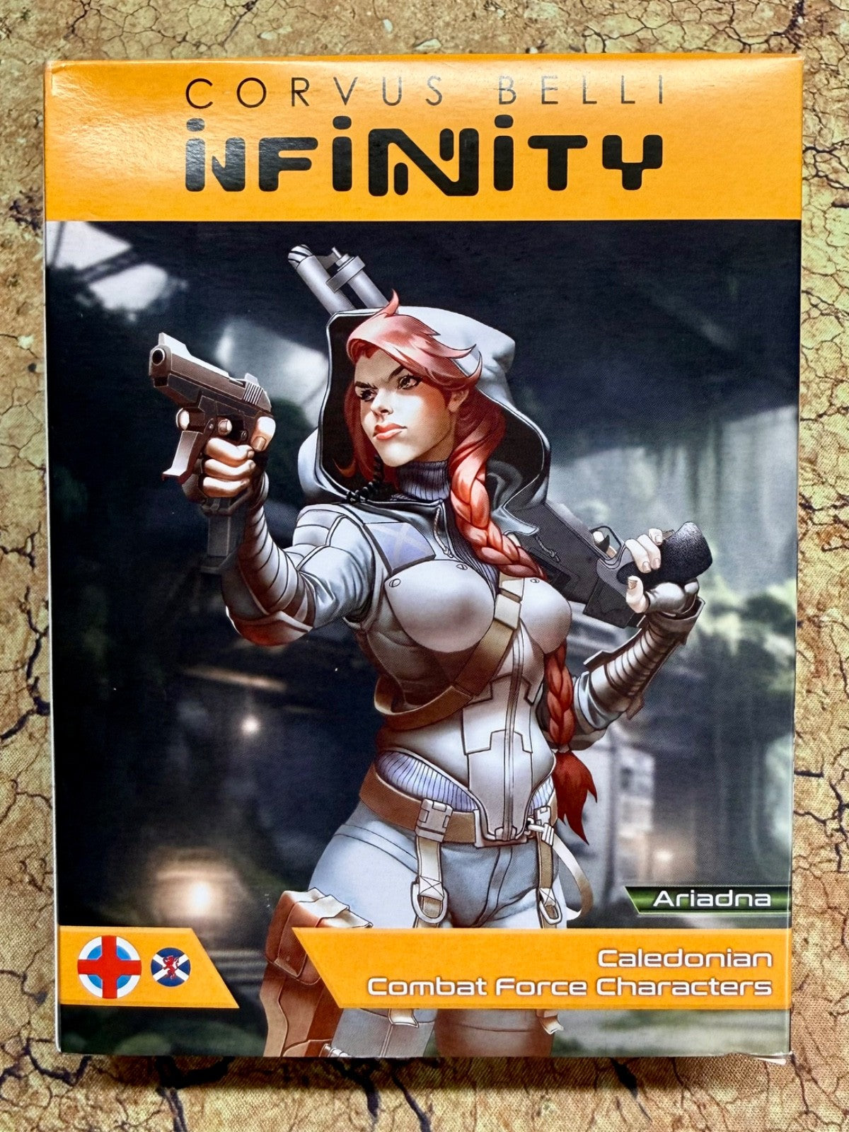 Infinity Caledonian Combat Force Characters box front, Corvus Belli Ariadna