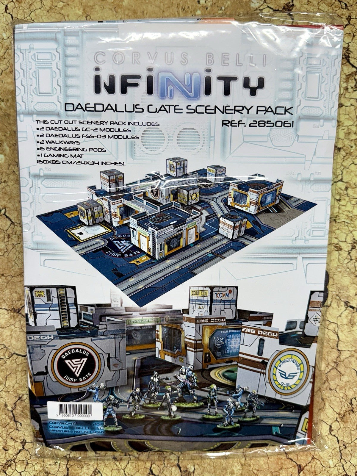 Infinity Daedalus Gate Scenery Pack box front, Corvus Belli terrain