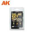 AK Interactive: Enamel Liquid Pigment SAND & DUST SET (35ml 3 Ref)