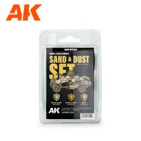 AK Interactive: Enamel Liquid Pigment SAND & DUST SET (35ml 3 Ref)