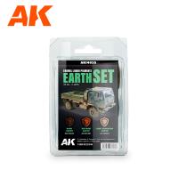 AK Interactive: Enamel Liquid Pigment EARTH SET (35ml 3 Ref)