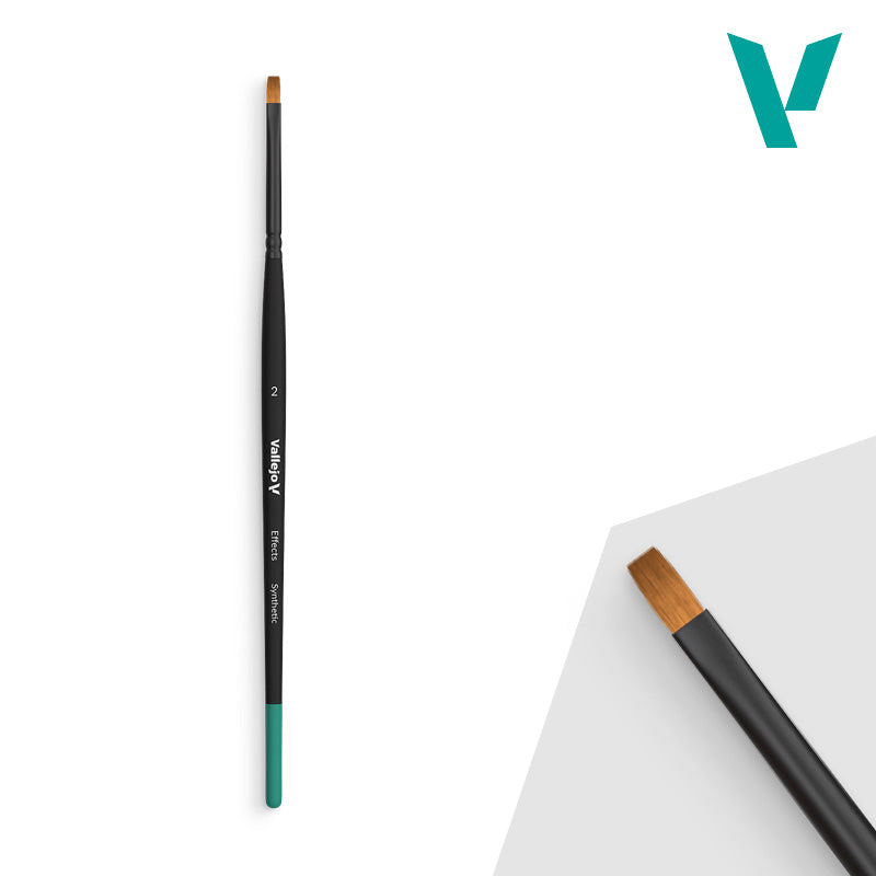 Vallejo: Effects - Flat Rectangular Synthetic Brush No - 2
