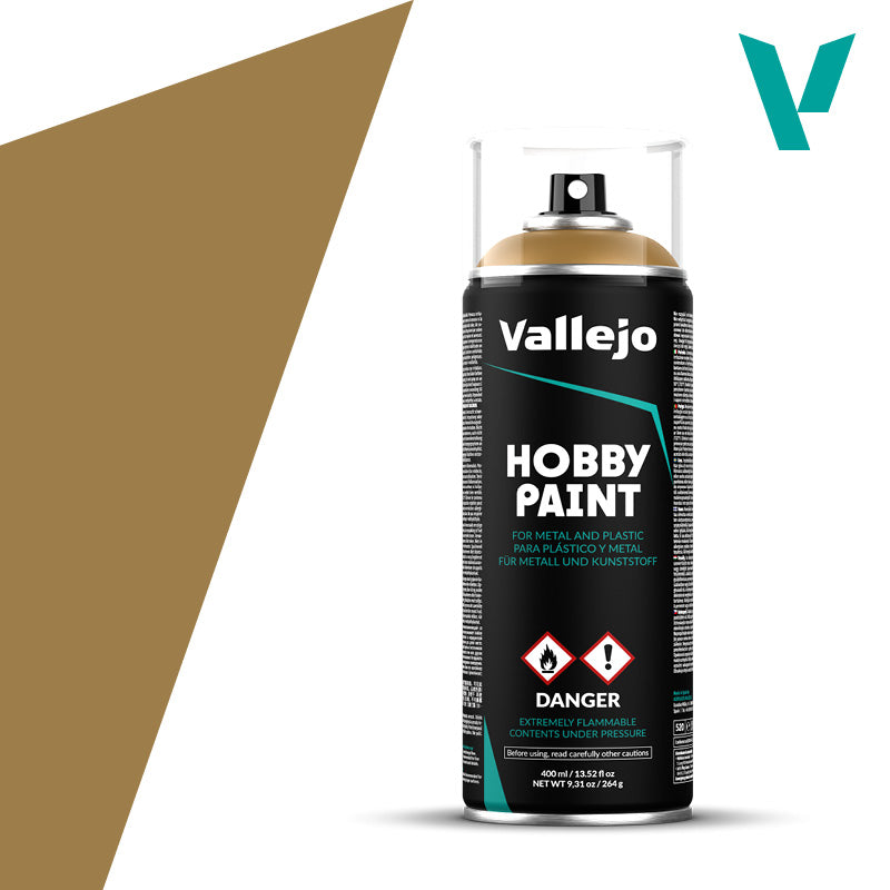 Vallejo: Aerosol Fantasy Color Primer - Desert Yellow (400ml)