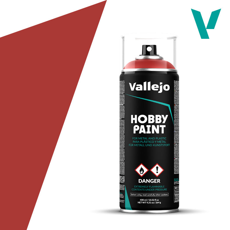 Vallejo: Aerosol Fantasy Color Primer - Scarlet Red (400ml)