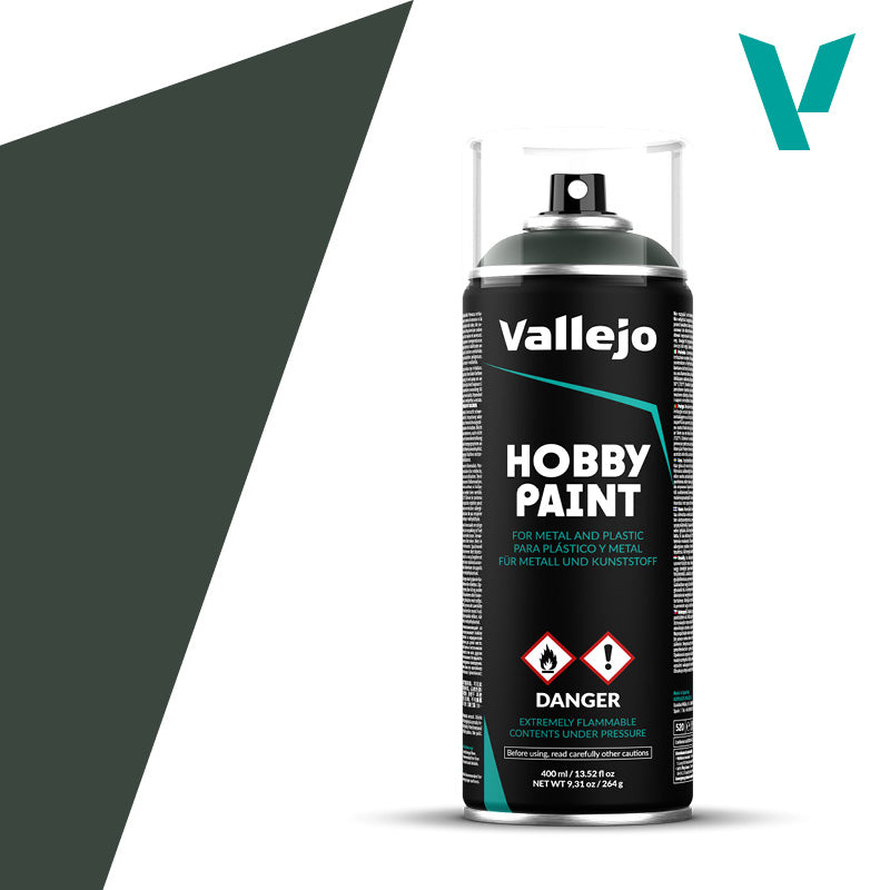 Vallejo: Aerosol Fantasy Color Primer - Dark Green (400ml)