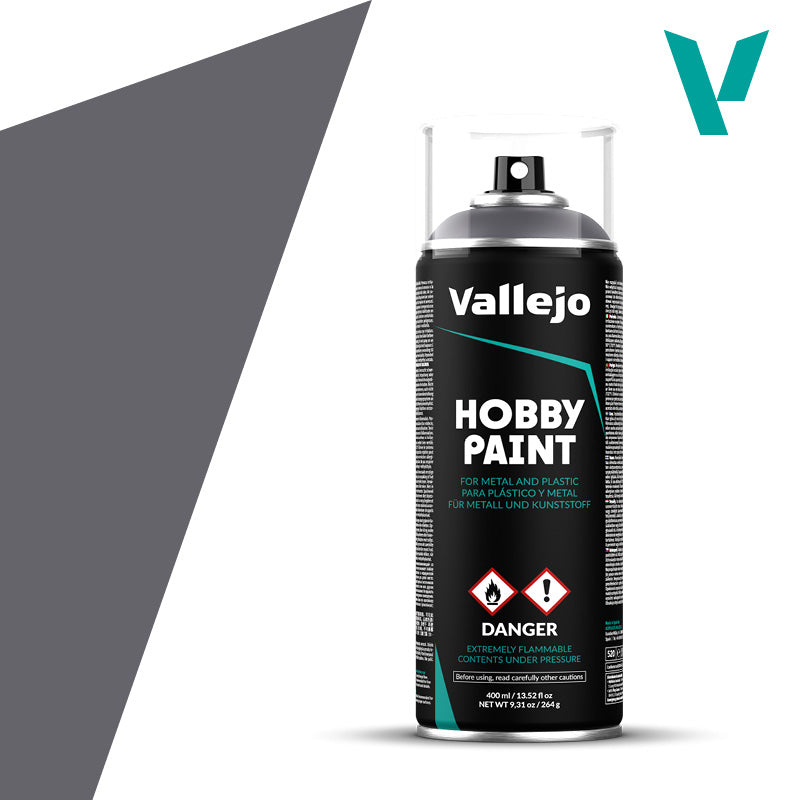 Vallejo: Aerosol Fantasy Color Primer - Gunmetal (400ml)