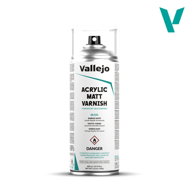 Vallejo: Aerosol Aerosol Varnish - Matt Varnish (400ml)